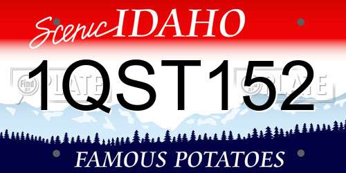 1QST152 Idaho License Plate