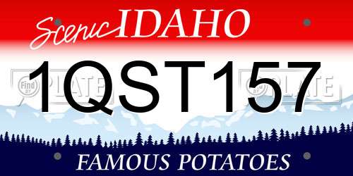 1QST157 Idaho License Plate