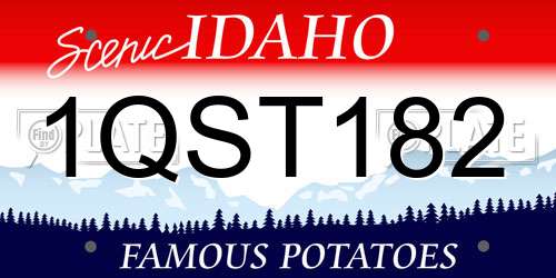 1QST182 Idaho License Plate