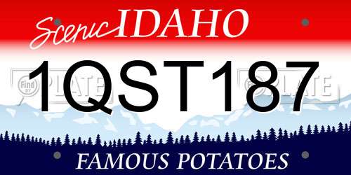 1QST187 Idaho License Plate