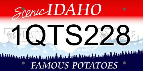 1QTS228 Idaho License Plate