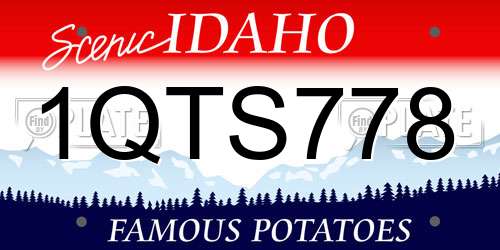 1QTS778 Idaho License Plate