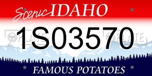 1S03570 Idaho License Plate