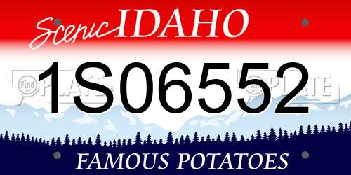 1S06552 Idaho License Plate