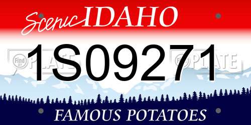 1S09271 Idaho License Plate