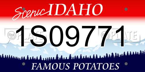 1S09771 Idaho License Plate