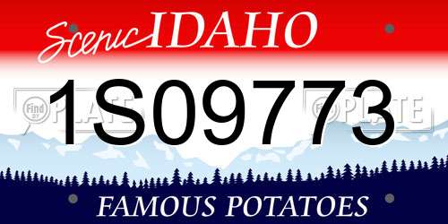 1S09773 Idaho License Plate