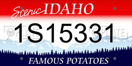 1S15331 Idaho License Plate