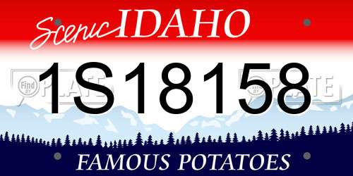 1S18158 Idaho License Plate