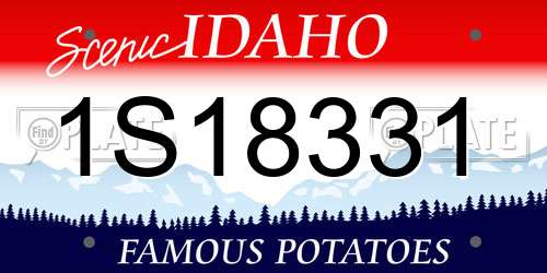 1S18331 Idaho License Plate
