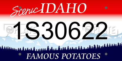 1S30622 Idaho License Plate