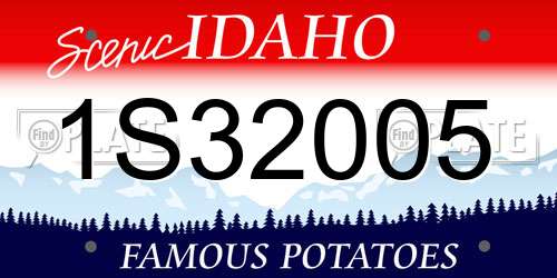1S32005 Idaho License Plate