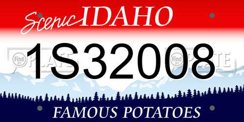 1S32008 Idaho License Plate