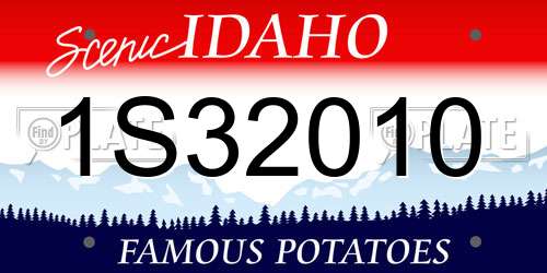 1S32010 Idaho License Plate