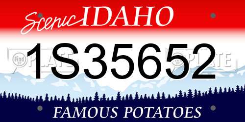 1S35652 Idaho License Plate
