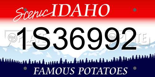 1S36992 Idaho License Plate