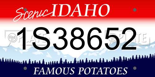 1S38652 Idaho License Plate