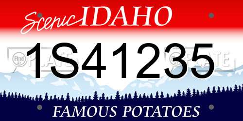 1S41235 Idaho License Plate