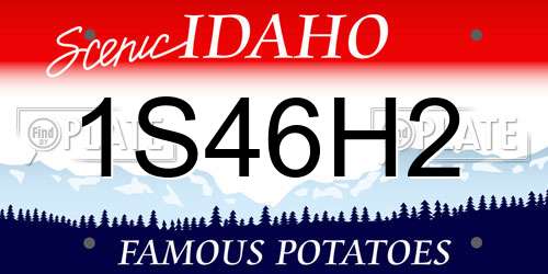 1S46H2 Idaho License Plate