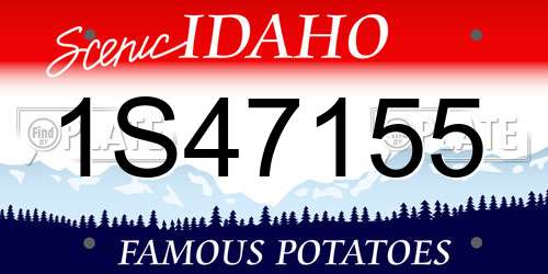 1S47155 Idaho License Plate