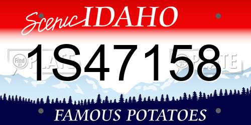 1S47158 Idaho License Plate