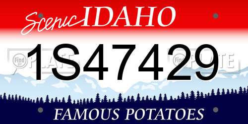 1S47429 Idaho License Plate