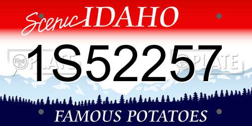 1S52257 Idaho License Plate