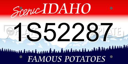 1S52287 Idaho License Plate