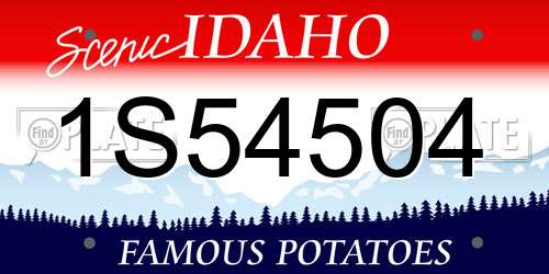 1S54504 Idaho License Plate
