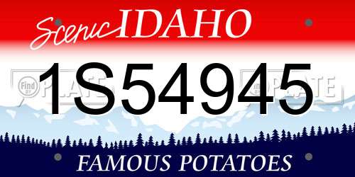 1S54945 Idaho License Plate