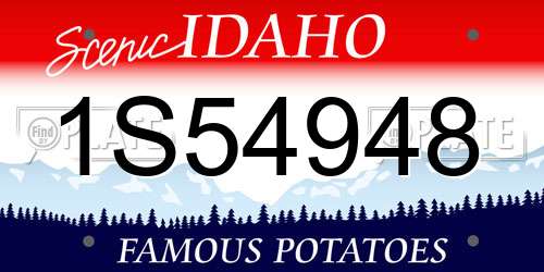 1S54948 Idaho License Plate