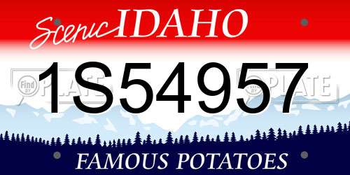 1S54957 Idaho License Plate