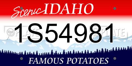 1S54981 Idaho License Plate