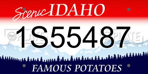 1S55487 Idaho License Plate