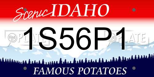 1S56P1 Idaho License Plate