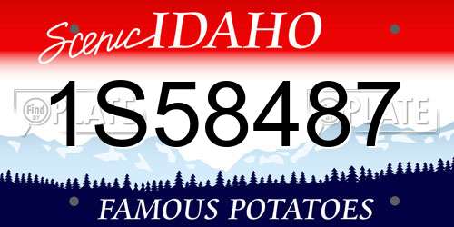1S58487 Idaho License Plate