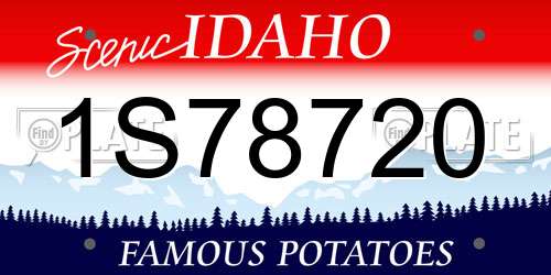 1S78720 Idaho License Plate