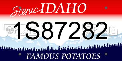 1S87282 Idaho License Plate