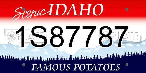 1S87787 Idaho License Plate