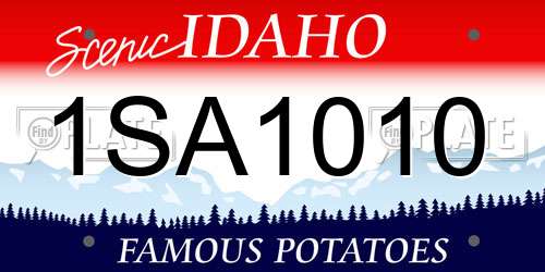 1SA1010 Idaho License Plate