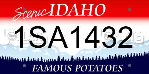 1SA1432 Idaho License Plate