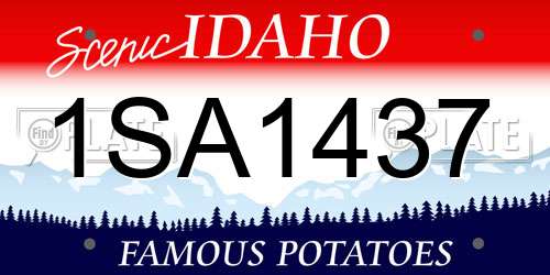 1SA1437 Idaho License Plate