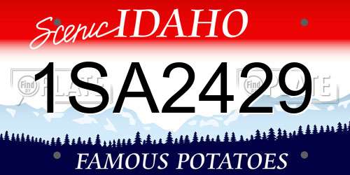 1SA2429 Idaho License Plate