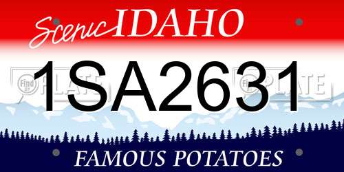 1SA2631 Idaho License Plate