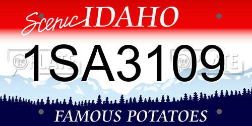1SA3109 Idaho License Plate