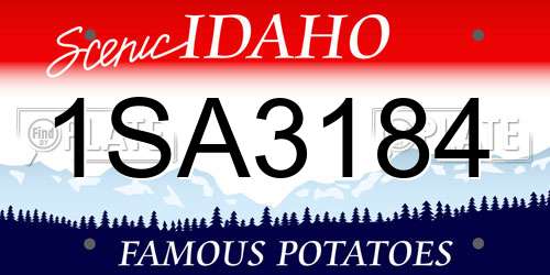 1SA3184 Idaho License Plate