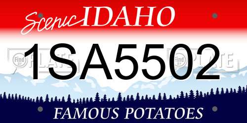 1SA5502 Idaho License Plate