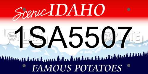 1SA5507 Idaho License Plate
