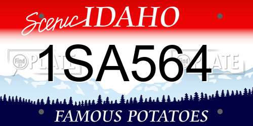 1SA564 Idaho License Plate