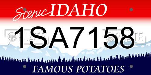 1SA7158 Idaho License Plate